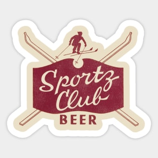 Sportz Club Beer Retro Defunct Breweriana Sticker